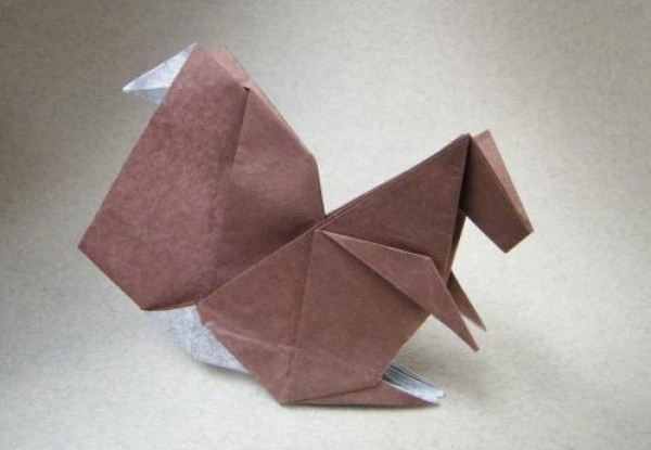 Small animal origami encyclopedia - origami squirrel video tutorial