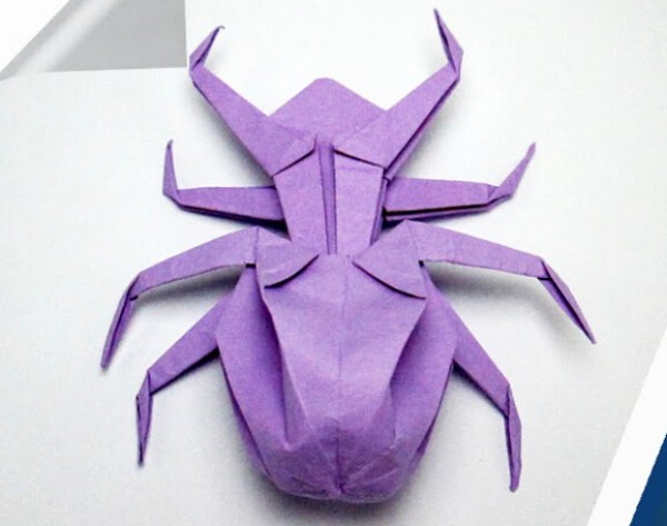 Halloween origami spider folding video tutorial DIY DIY scary spider