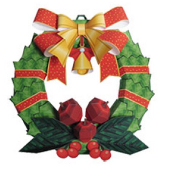 [Paper Model] Christmas Christmas Wreath Paper Model and Paper Model Handmade DIY Tutorial Drawings