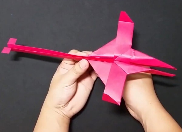 Tyrannosaurus rex single-wing glider paper airplane handmade origami tutorial