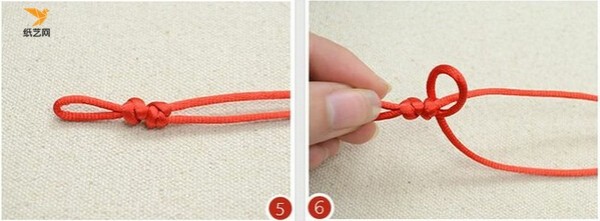 How to braid a Chinese knot? Hand-woven Chinese knot beaded bracelet making tutorial illustration