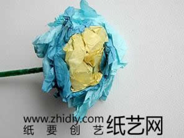 Crinkled Paper Flower Making Tutorial