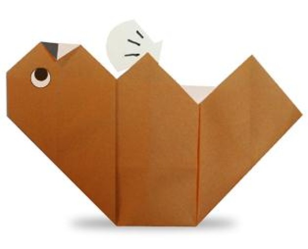 Simple seal origami tutorial for children