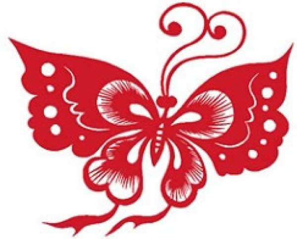 Butterfly paper cutting pattern and cutting method tutorial