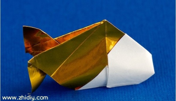 Origami chart tutorial for handmade origami goldfish