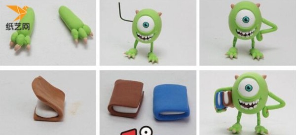 How to make super light clay? Handmade soft clay monster university doll childrens handmade tutorial illustration