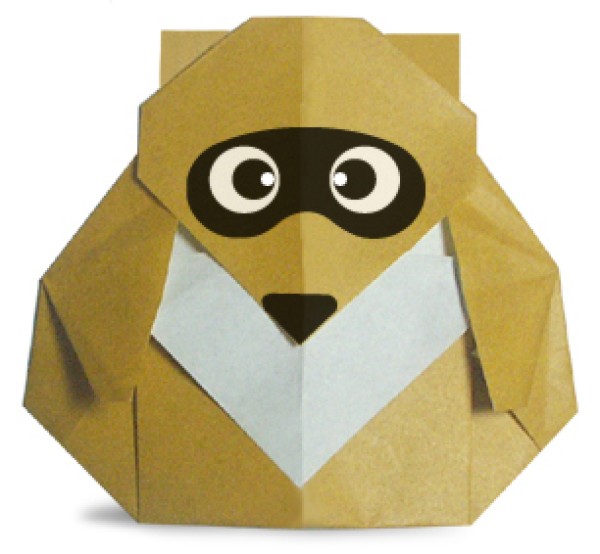 Simple Origami Raccoon Origami Tutorial for Children