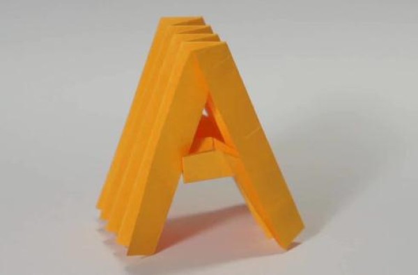 Origami Encyclopedia: Origami Letter A Video Tutorial