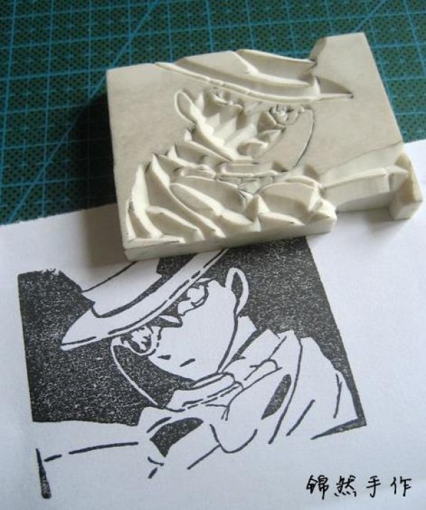 Classic comic image rubber stamp material collection