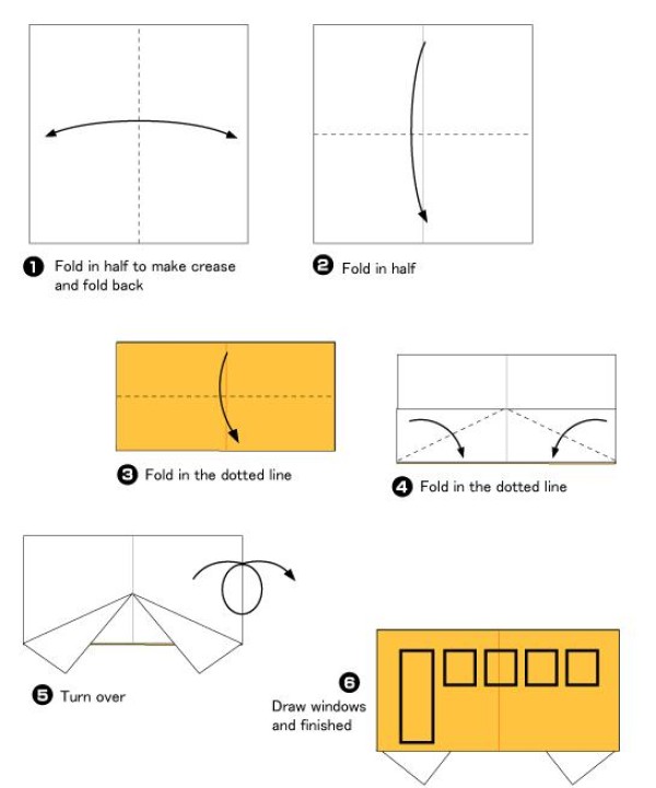 Bus origami tutorial