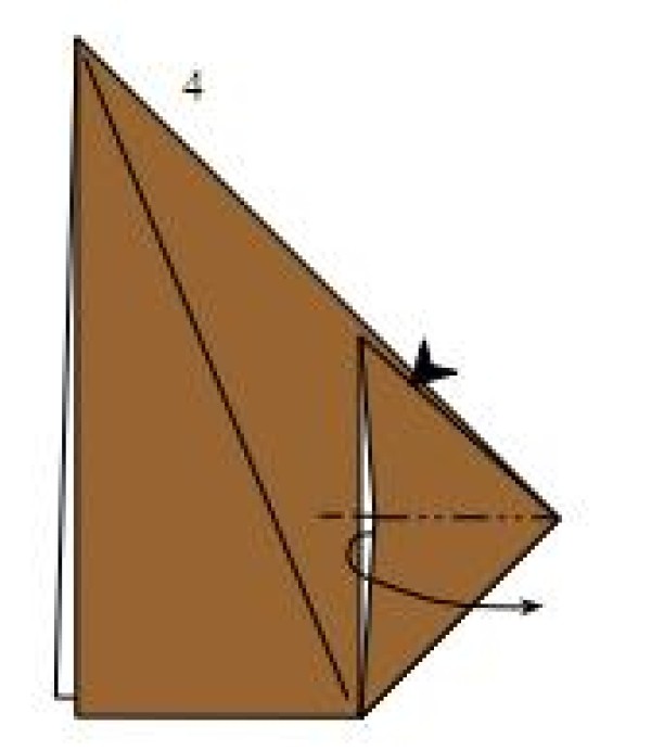 Origami mouse making tutorial (origami actual picture/schematic diagram)