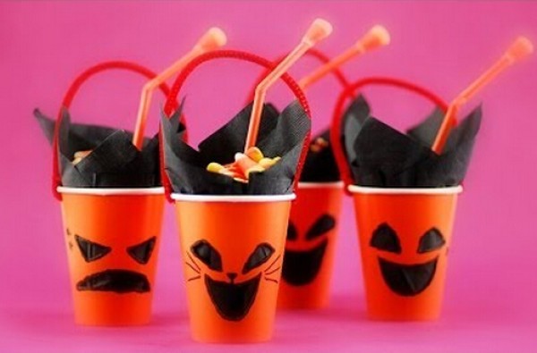 Halloween handmade paper craft candy decoration cup handmade video tutorial