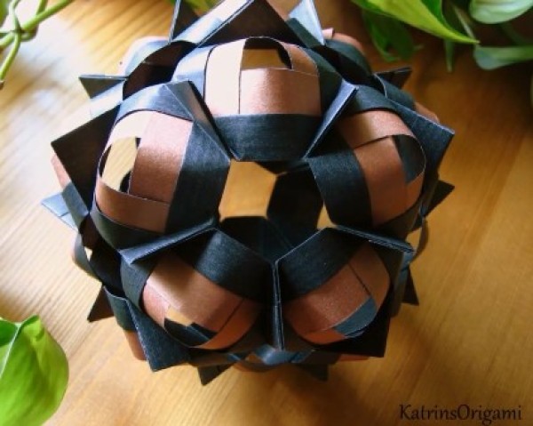 Origami flower ball lantern making method handmade video tutorial