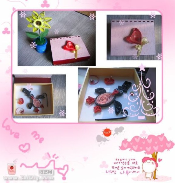 Qingtian Orchid Frog again presents exquisite paper quilling exercises