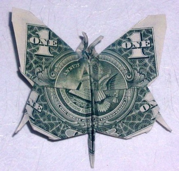 Dollar Origami Butterfly Origami Tutorial—S. Hecht