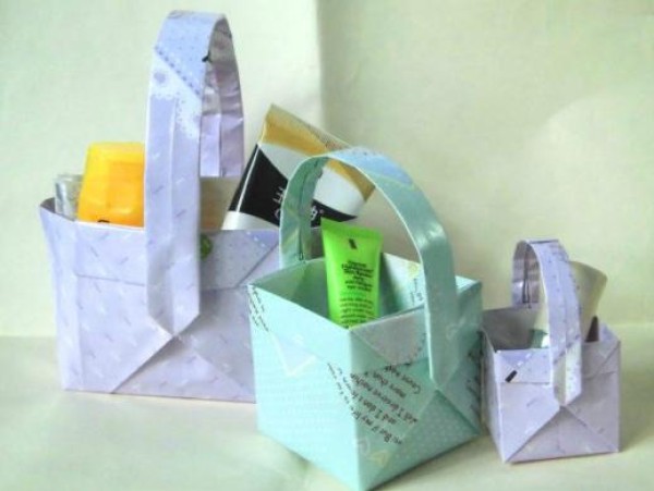 A complete origami illustrated tutorial to teach you step by step how to make an origami basket - Baiyun Crafts