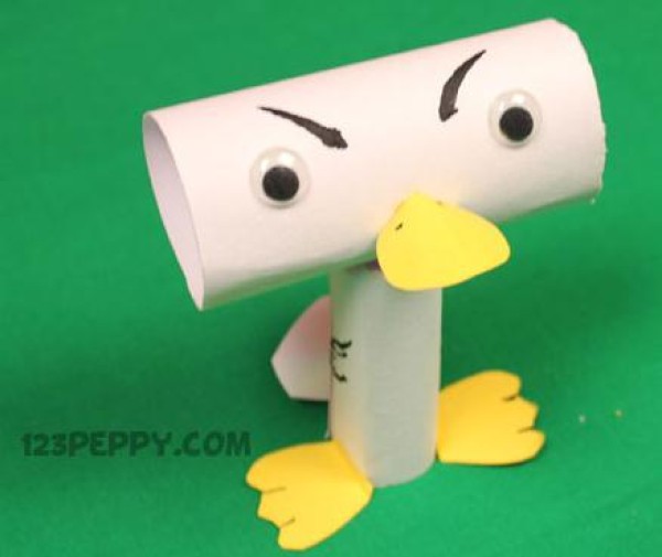 Childrens origami encyclopedia - video hand-making tutorial of origami duck