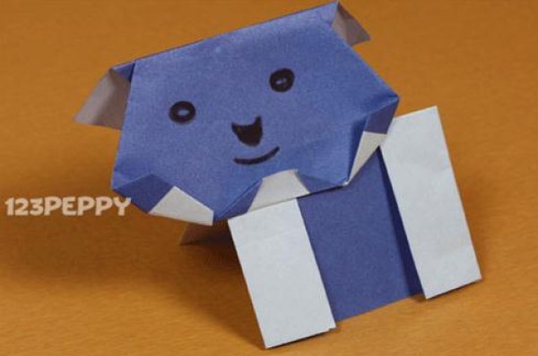 A comprehensive tutorial on origami for children will teach you how to make the latest origami bear for children - Handmade Origami for Childrens Day