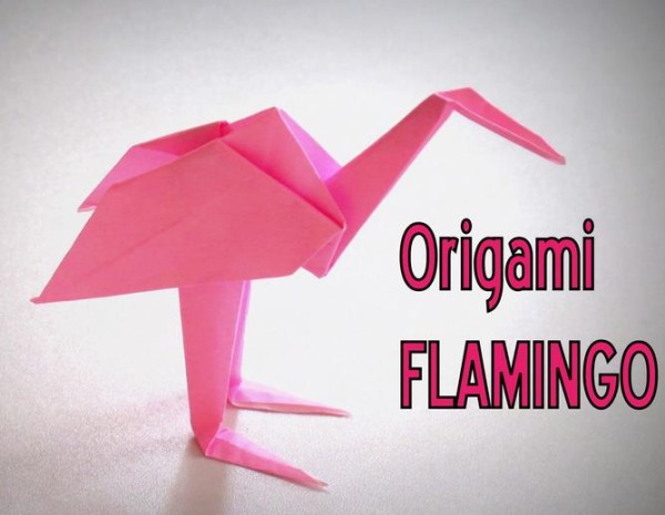 Origami flamingo video tutorial