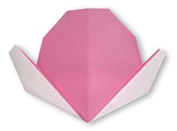 Simple peach origami tutorial for children