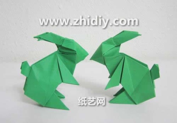 Origami tutorial for Mid-Autumn Festival three-dimensional origami rabbit