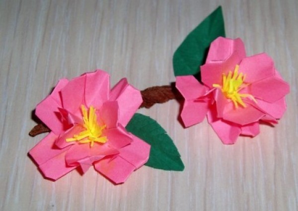 Paper art cherry blossom making tutorial