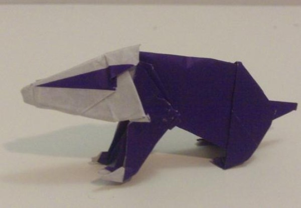 Origami Badger Drawing Illustrated Tutorial