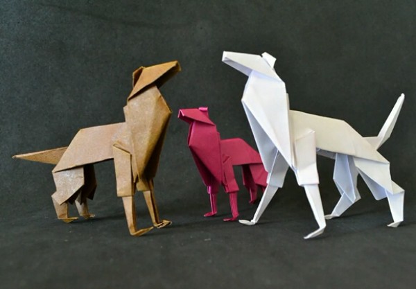 How to make an origami puppy? Detailed folding tutorial for simulated origami puppy