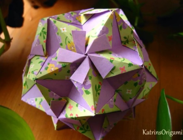 Petal Star Origami Flower Ball Lantern Making Method Manual Video Tutorial