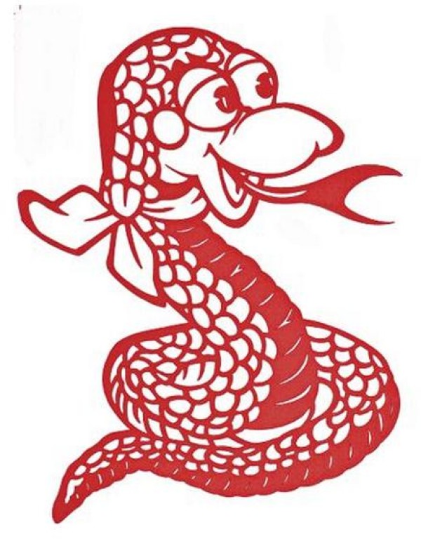 Super cute paper-cut snake Year of the Snake paper-cut tutorials and patterns