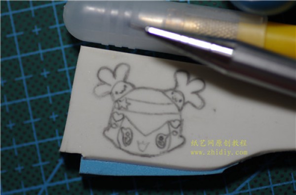 Rubber stamp tutorial for beginners--doll