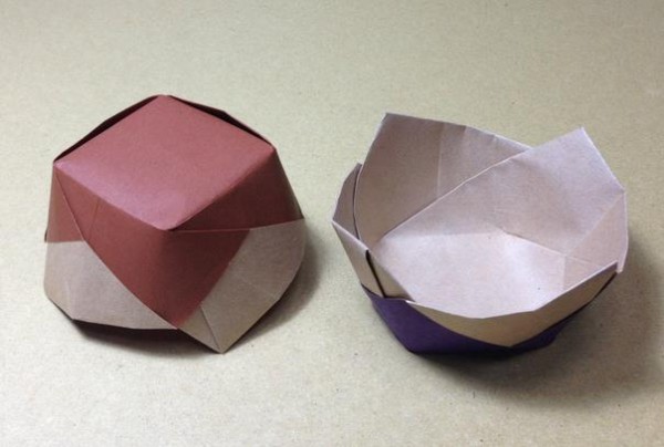 A comprehensive tutorial on origami flower pots will teach you how to make cute origami pottery flower pots and origami candy boxes.