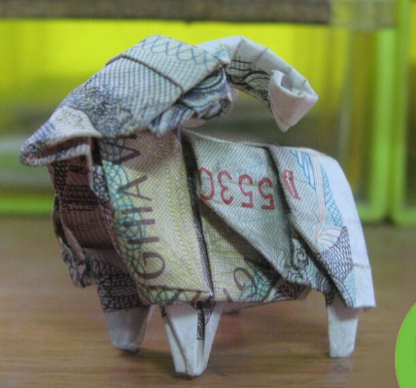 Coin origami sheep handmade origami tutorial