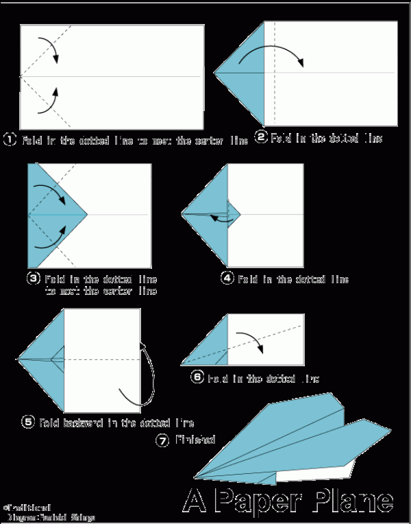 Simple origami tutorial for children how to fold paper airplanes