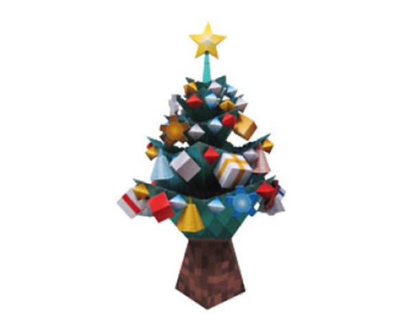 [Paper Model] Christmas tree three-dimensional paper model hand-making tutorials and drawings