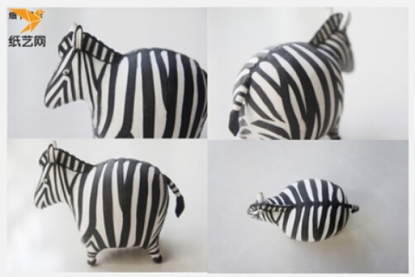 How to make super light clay? Illustrated tutorial on how to make a super cute and fat zebra for children