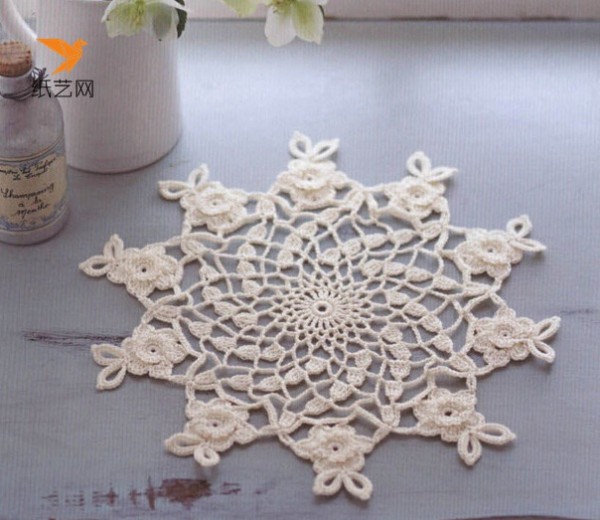 How to crochet an Irish style lace coaster?