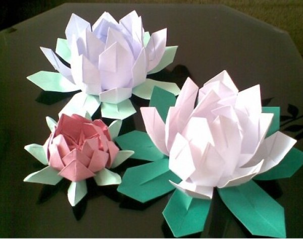 Paper art lotus making tutorial