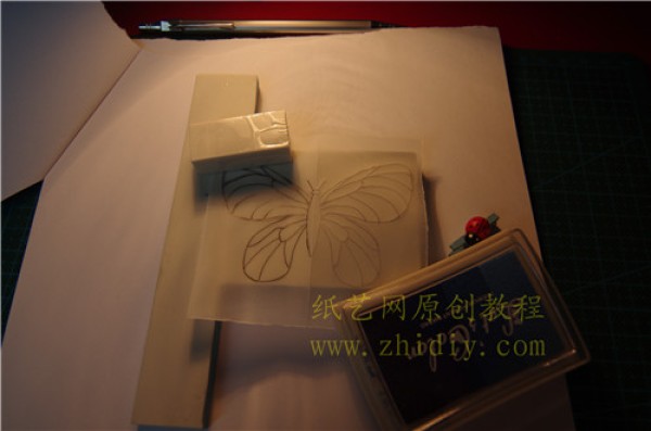 Rubber stamp tutorial for beginners--Butterfly