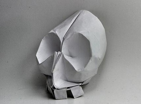 Halloween Origami Encyclopedia - Stunning Simulation Origami Skull Origami Illustrated Tutorial