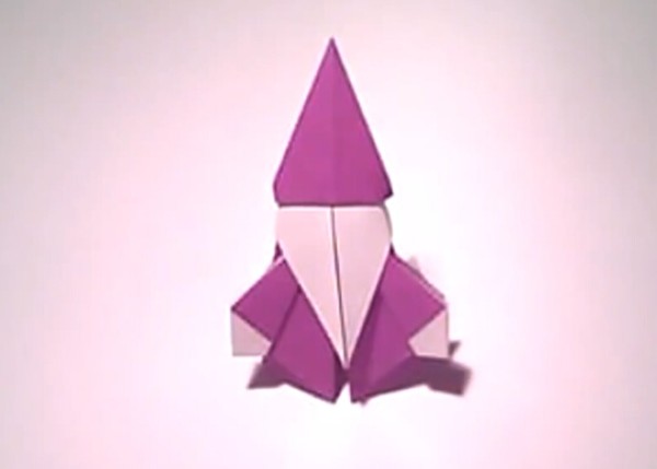 Video tutorial for making simple handmade origami of Santa Claus