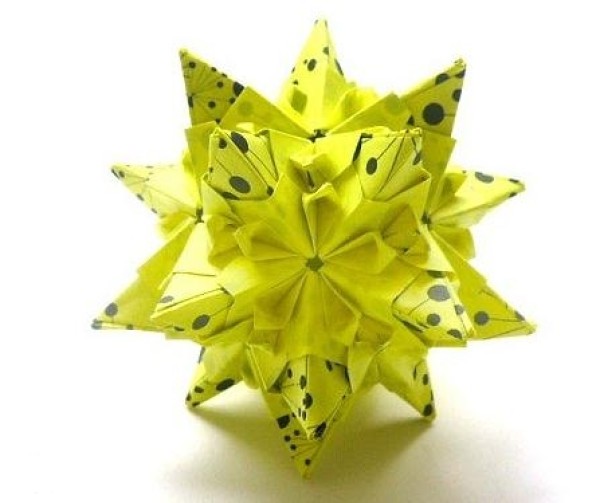 Star Flower Origami Paper Ball Flower Making Illustrated Tutorial