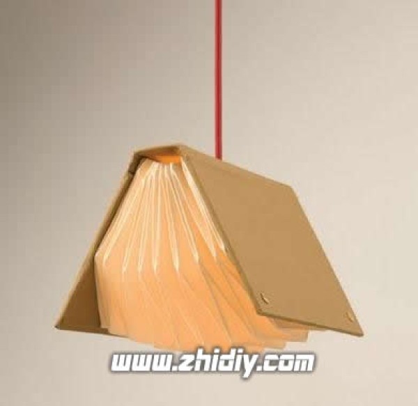 Folding book paper lamp