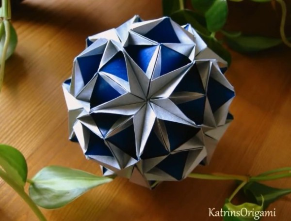 How to make handmade origami flower ball lanterns Snow Star handmade origami ball flower tutorial