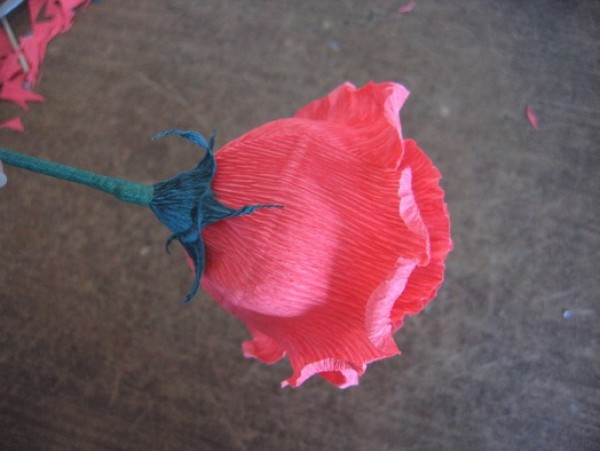 Valentines Day Handmade Gift Crepe Paper Candy Origami Rose Tutorial