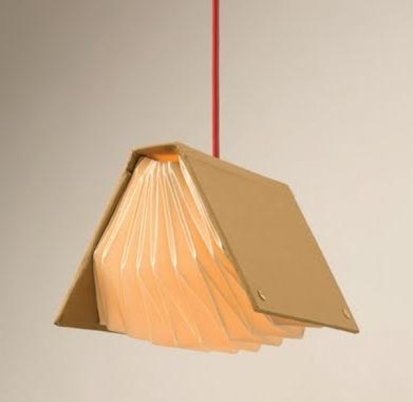 Folding book paper lamp