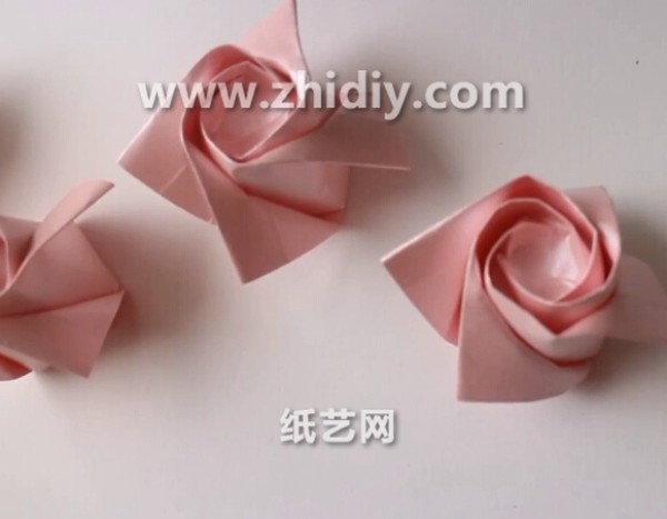 Very simple origami rose origami video tutorial