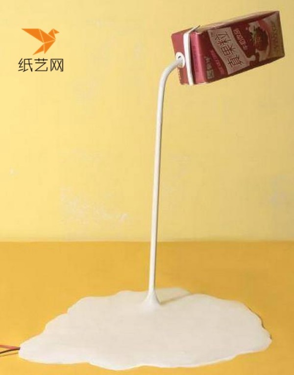 How to make your own desk lamp? Illustrated tutorial on making handmade LED personalized desk lamp using milk carton waste