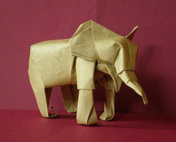 Simple origami elephant drawing tutorial