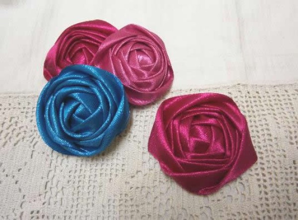 Simple DIY fabric flower handmade video production tutorial